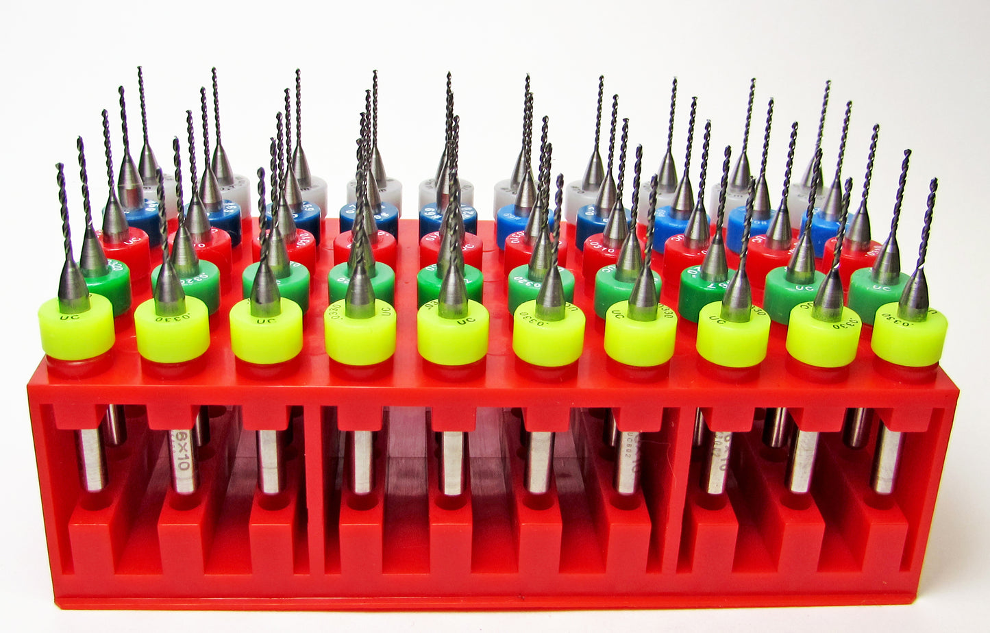 .0280"–.0330" Carbide Micro Drill Set, 50 Pc, 5 Sizes, 10 Each, 1/8" Shank | S5A