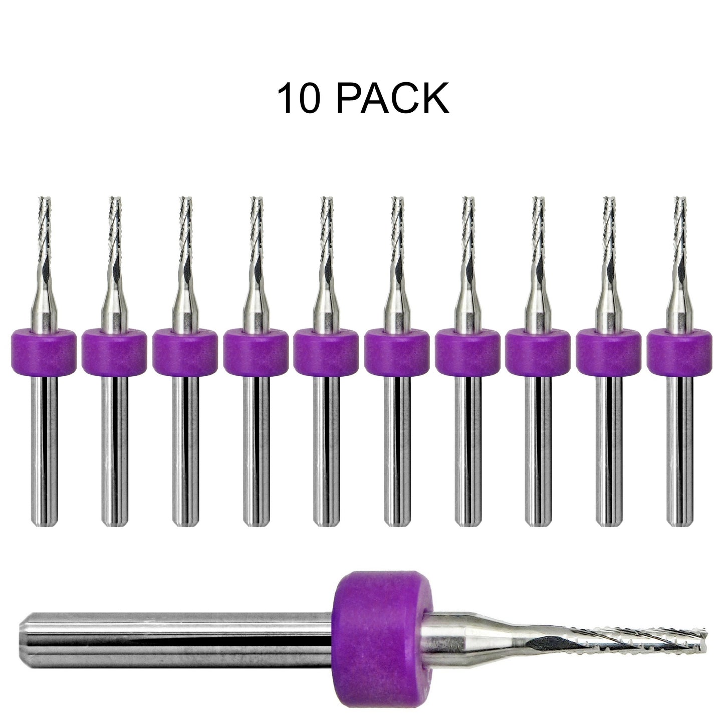 0.0625" / 1/16" Chip Breaker Router, Fish Tail, .350" LOC, 1/8" Shank | Lightly Used 10 Pc URC149