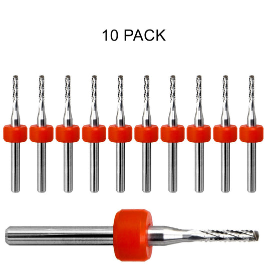 0.070" / 1.80mm Chip Breaker Router, Fish Tail, .325" LOC, 1/8" Shank | Lightly Used 10 Pc URC170