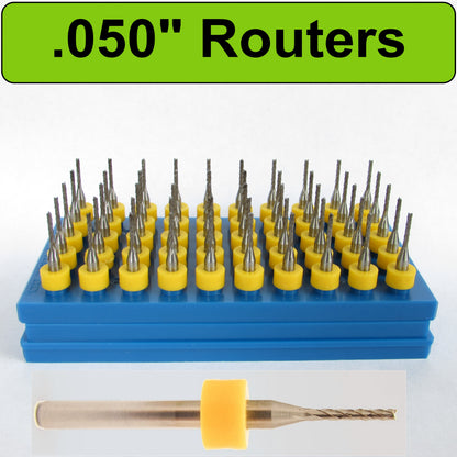 0.050" Diamond Flute Router, Fish Tail, 1/8" Shank | Lightly Used 50 Pc URC120
