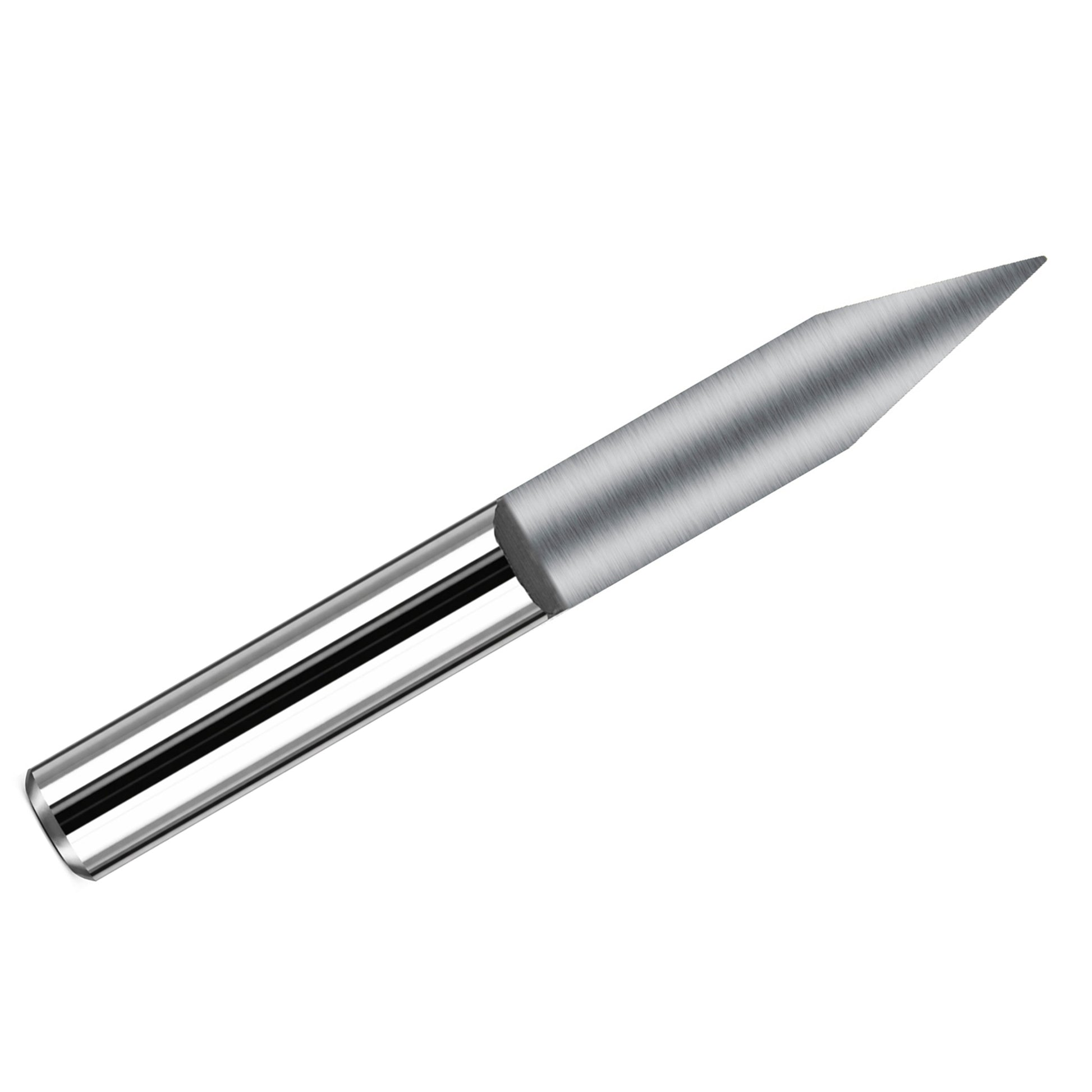 30 degree solid carbide V-bit CNC engraver with 1/8 inch shank