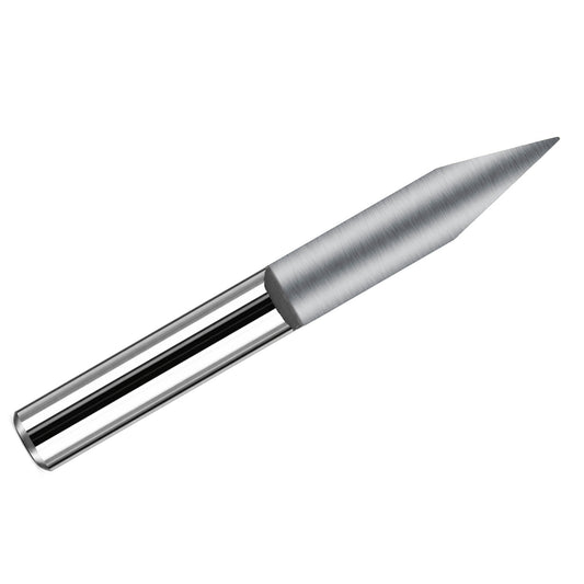 30 degree solid carbide V-bit CNC engraver with 1/8 inch shank