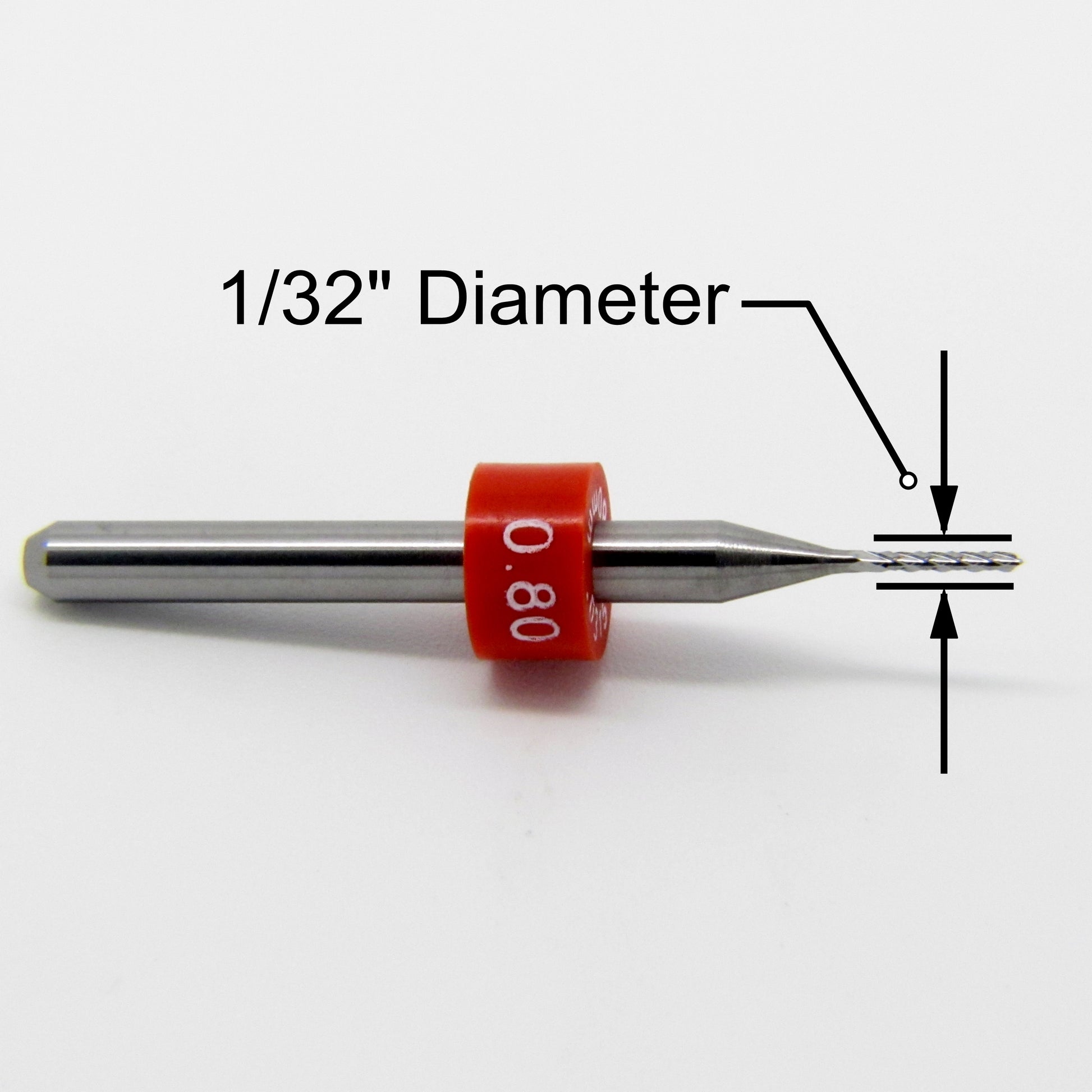 1/32" x .240" LOC Diamond Flute Carbide Router - Drill Point Tip R107