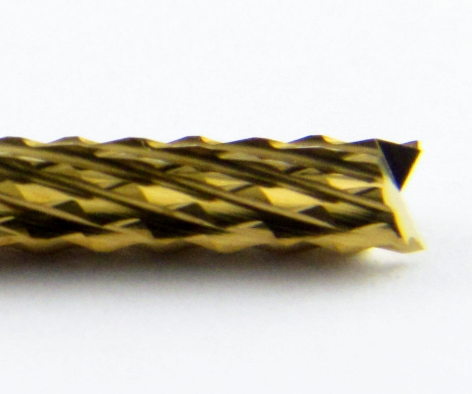 1/8" x .512" LOC - Carbide Router Diamond Flute - Titanium Coated M143