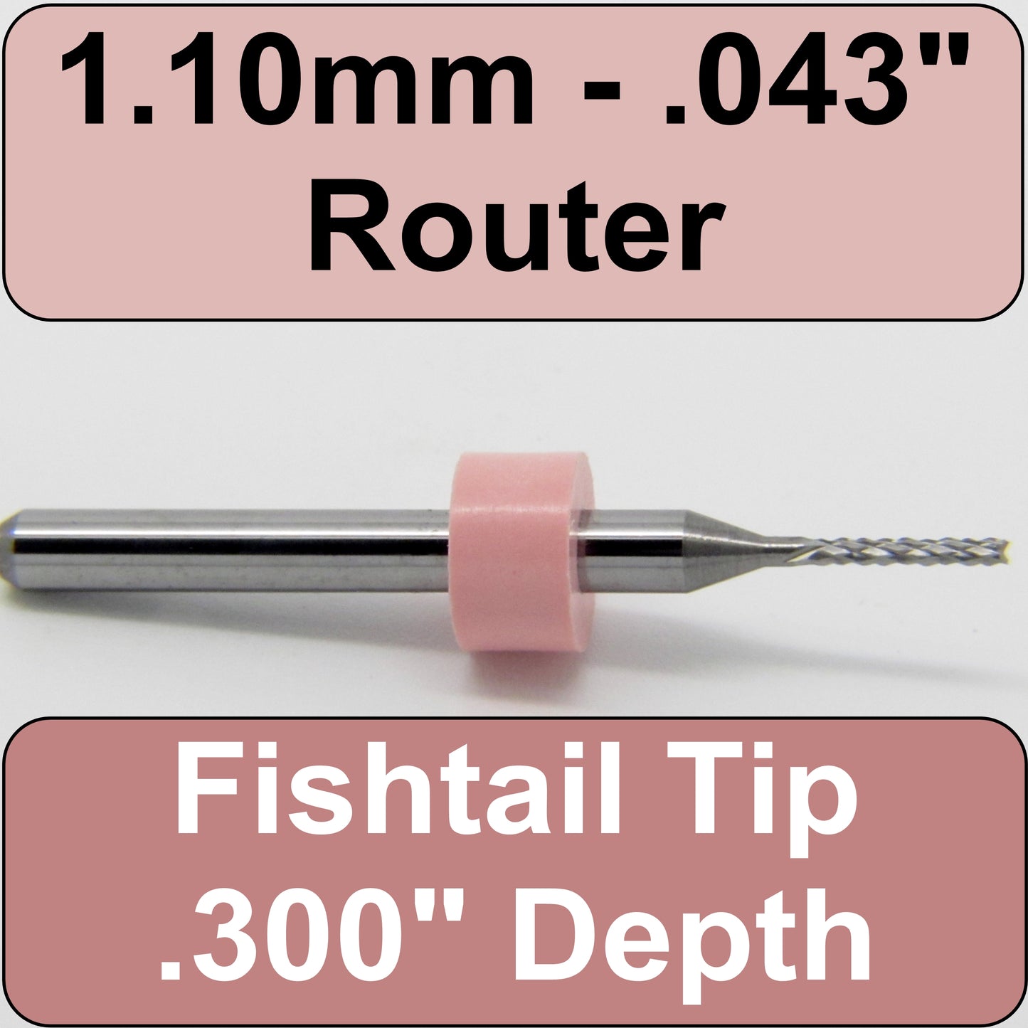 .043" 1.10mm  Diamond Flutes Carbide Router