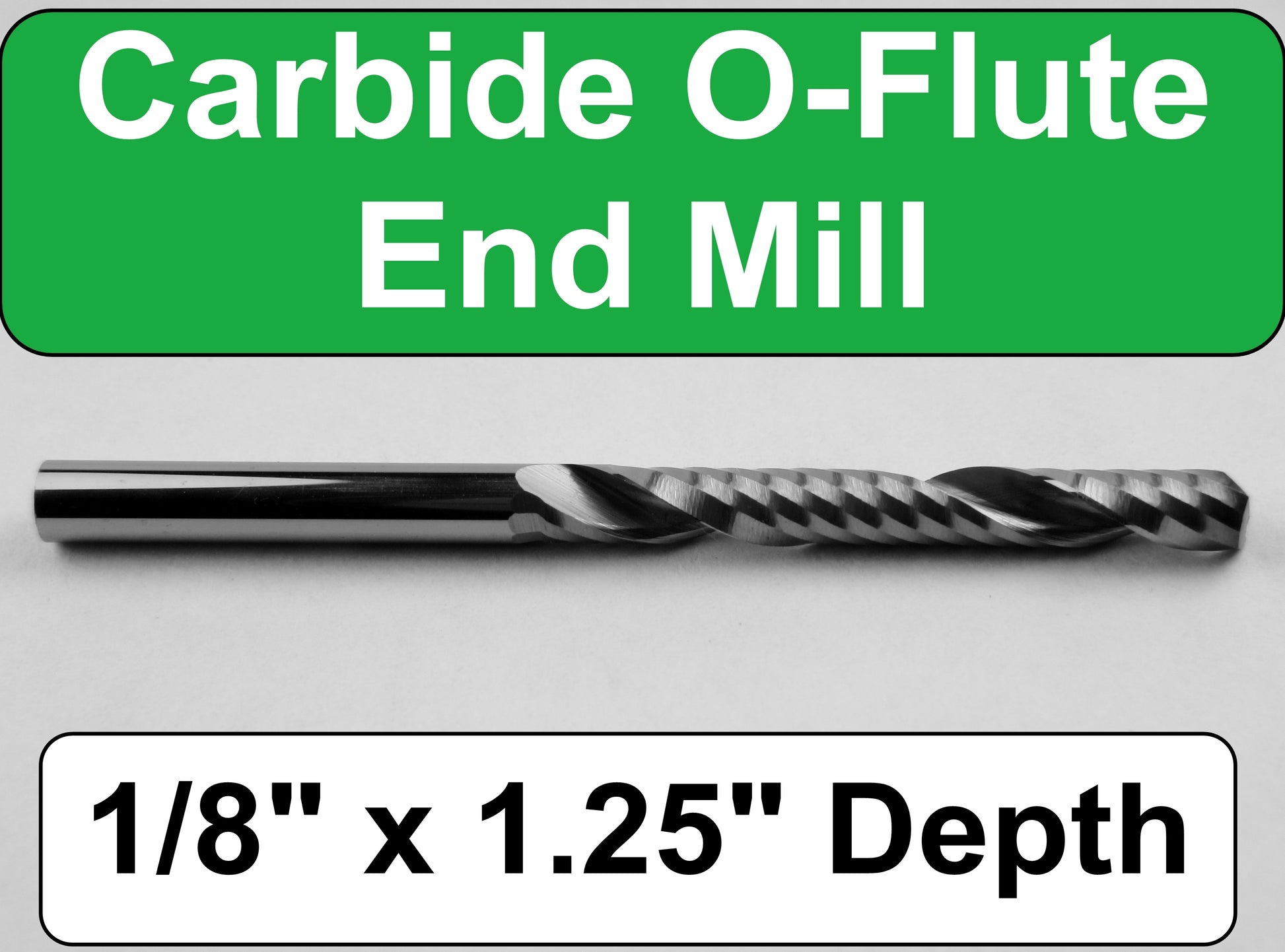 End Mill for cnc machining plastic, acrylic, aluminum and soft metals.