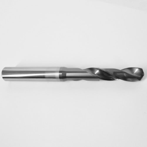 10.30mm carbide drill cutting flutes close up tialn