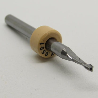 0.0591" (1.5mm) 2-Flute Square End Carbide End Mill | L5