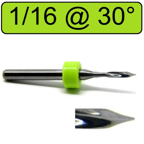 .0625" 1/16" 30 Degree, Scoring / Engraving, Trace Isolation V-Bit Engraver