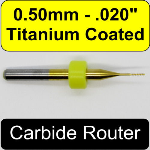 .020" 0.50mm Carbide Router Titanium Coated