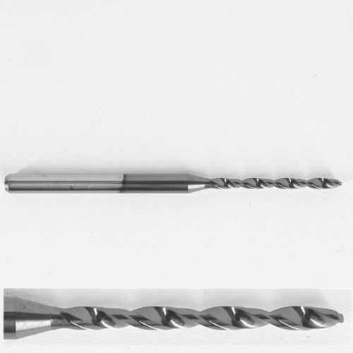 0.0669" 1.70mm Diam.  .80MM FLT  DRILL 3MM Shank .788" LOC,DLC(Diamond Like Carbon) Coated 226-0669D788 K127