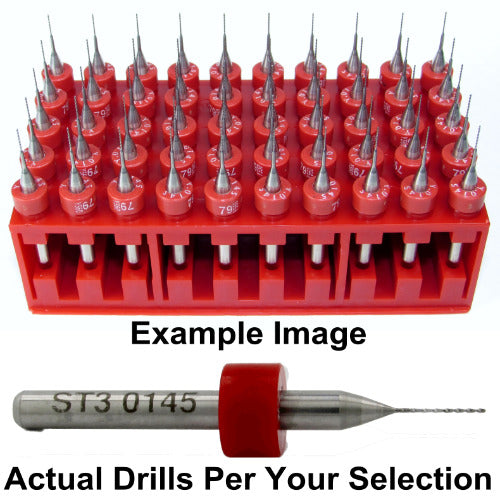 Fifty Pieces Resharpened Carbide Drill Bits - Choose the Size