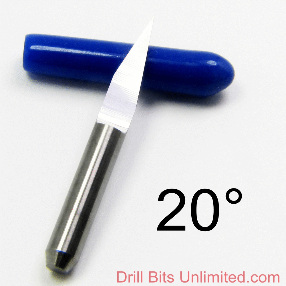 4 Piece V-Bit Engraver Set - 20, 30, 40 and 60 degree ENG-102