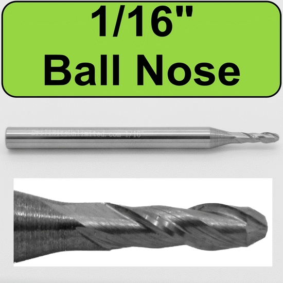 1/16" x .200" LOC Ball Nose Carbide End Mill - High Precision M159