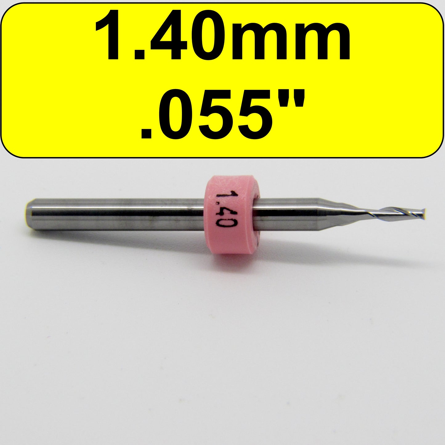 .055" 1.40mm x .195" LOC Two Flute UP Cut Carbide End Mill