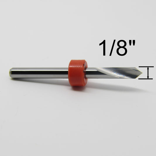 1/8" 3.175mm 100 Degree, Scoring / Engraving, Trace Isolation V-Bit Engraver High Precision - Made in U.S.A. E106