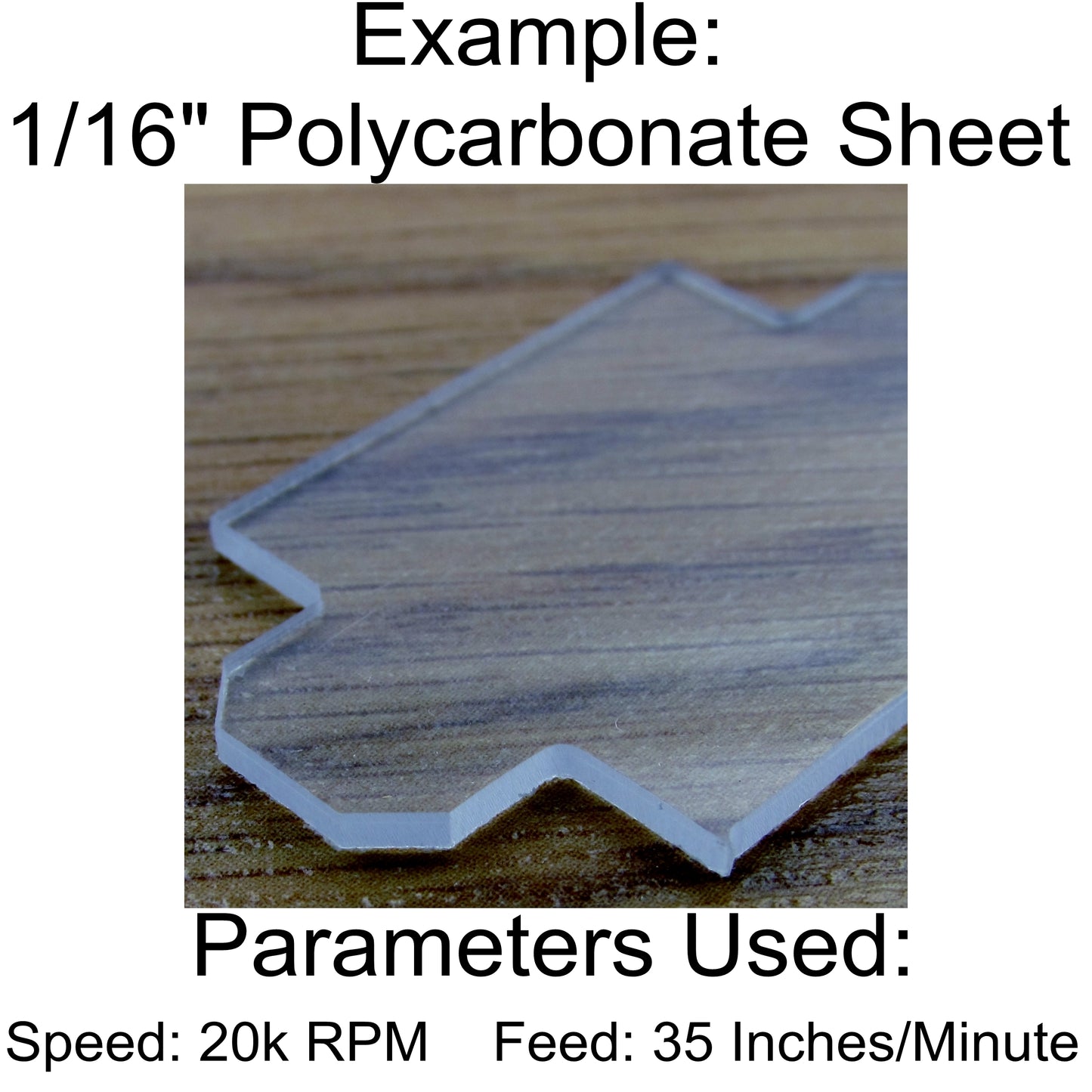 1/16" Plastic and Acrylic Cutting End Mill - Premium Finish .394" LOC Made in USA 063PC