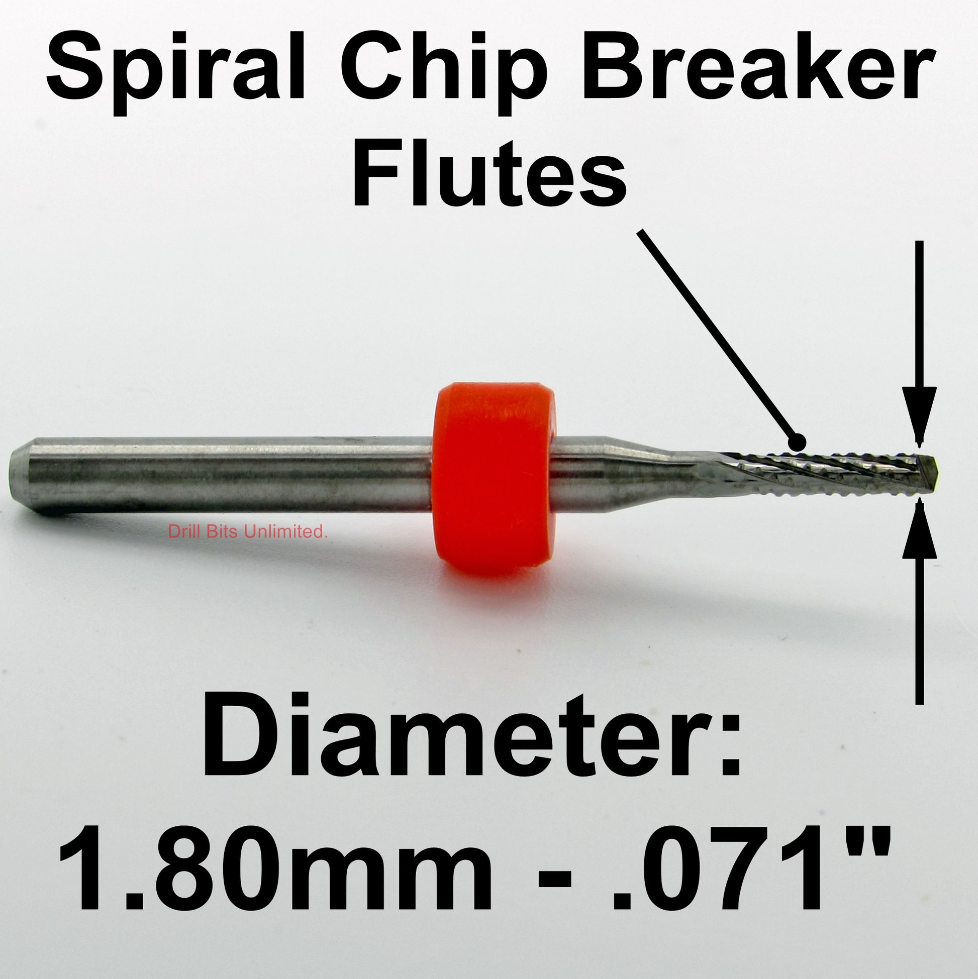 .071" 1.80mm Chip Breaker Flutes Carbide Router