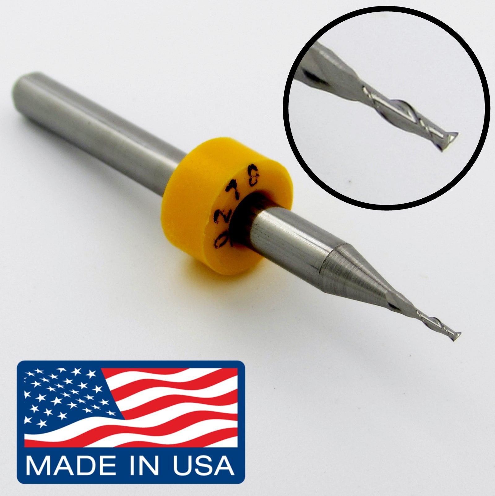 0276" 0.70mm Two Flute Carbide End Mill