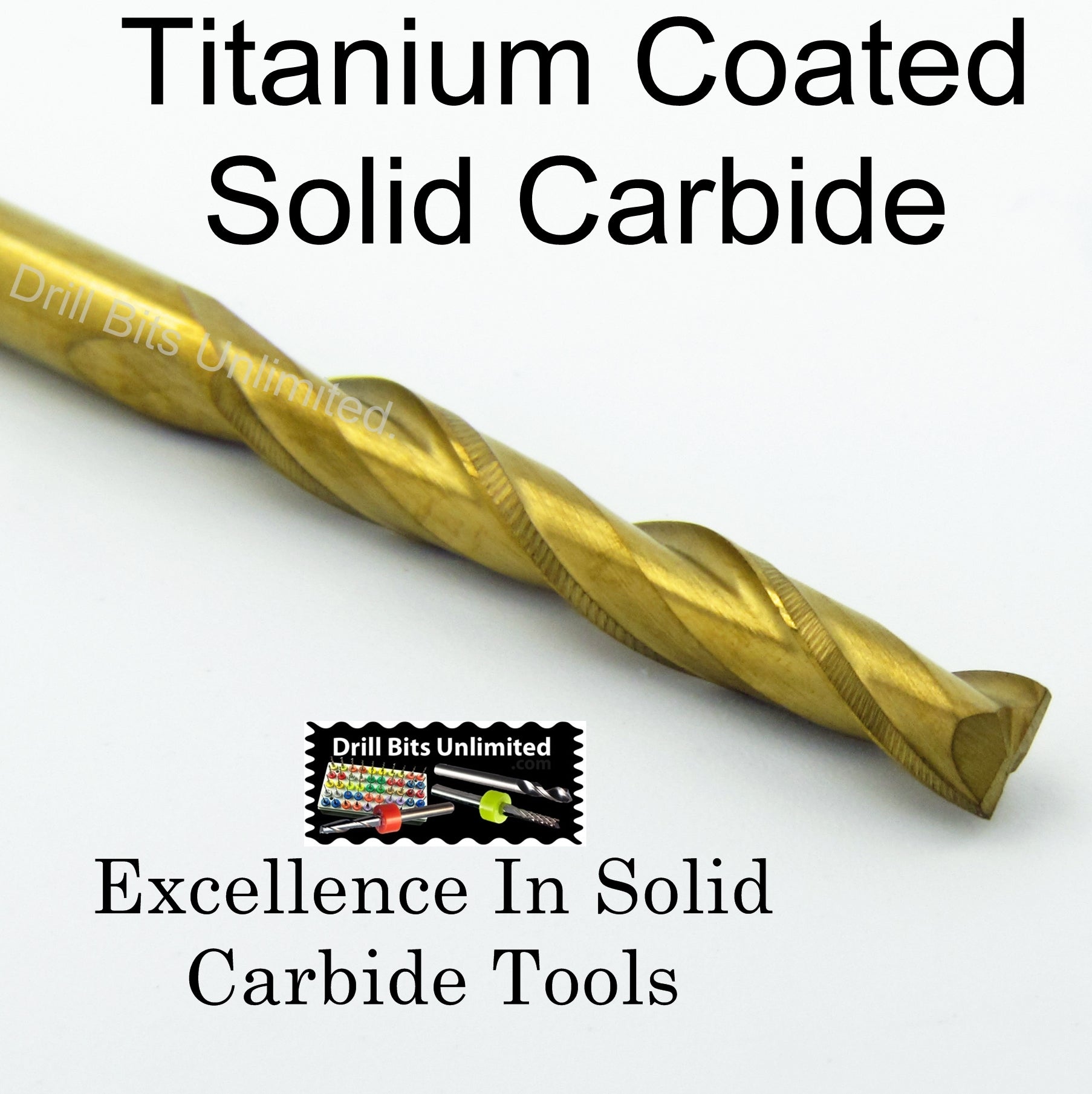 1/8" x .867" LOC Two Flute Up Cut Carbide Titanium Coated End Mill Square End M146A
