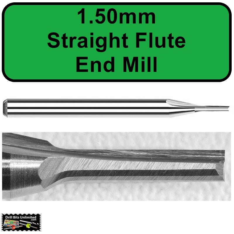Straight Flute End Mill 1.50mm
