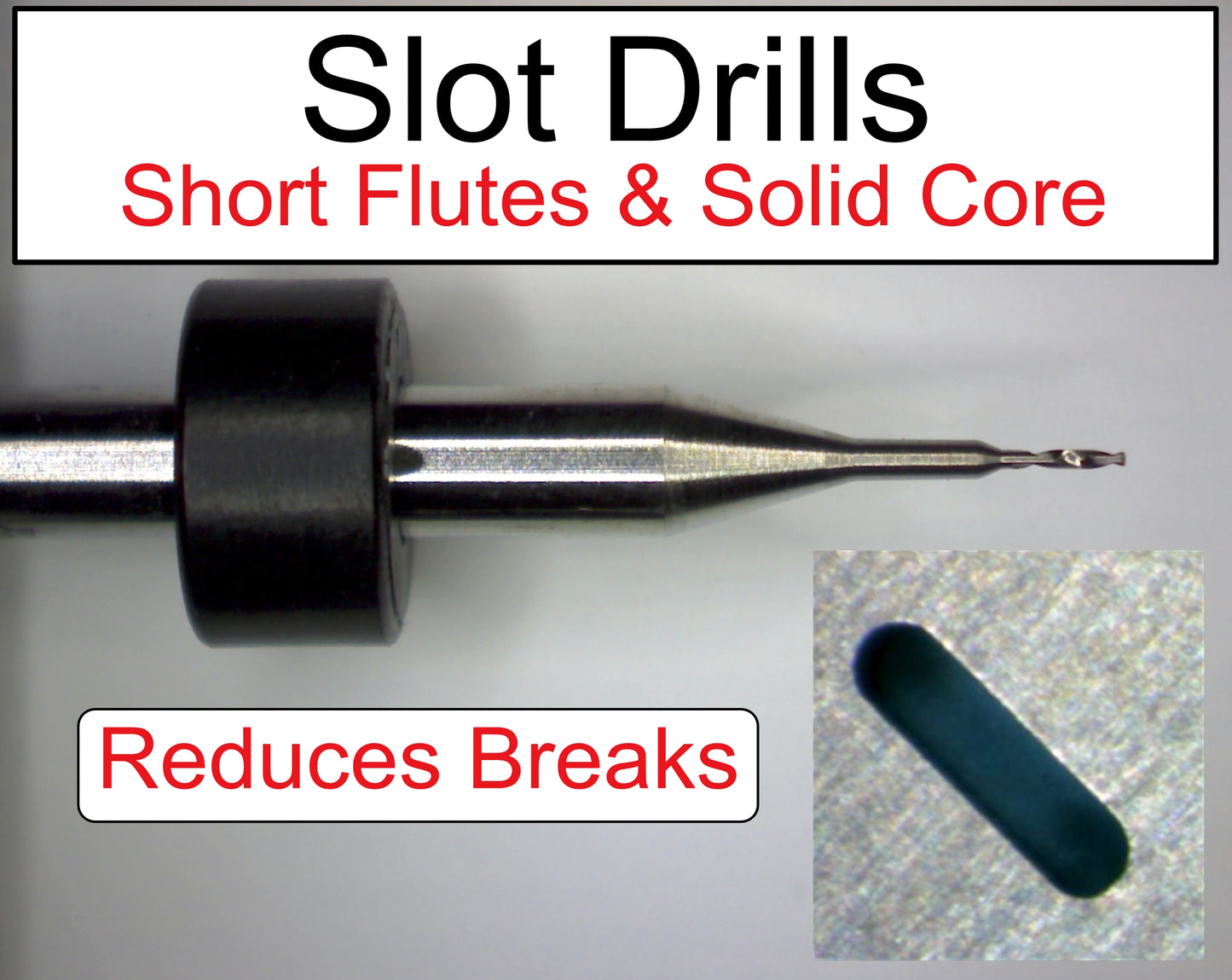 Slot Drills - Shorter Flute Lengths and a Solid Core to Reduce Breaks Great for Pecking Slots - Choose the Size